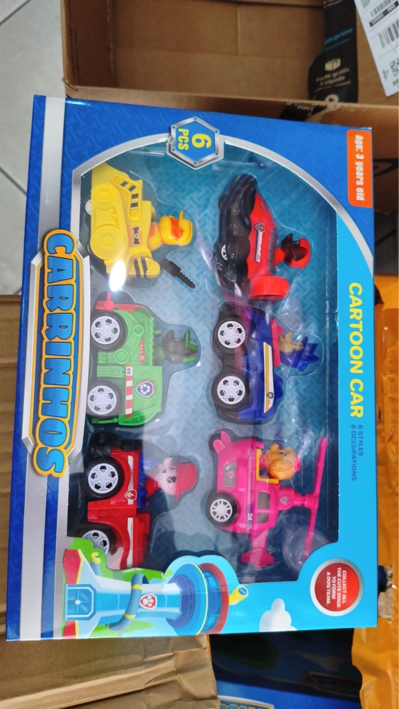 Carrinhos patrulha  Cartoon 6 pcs