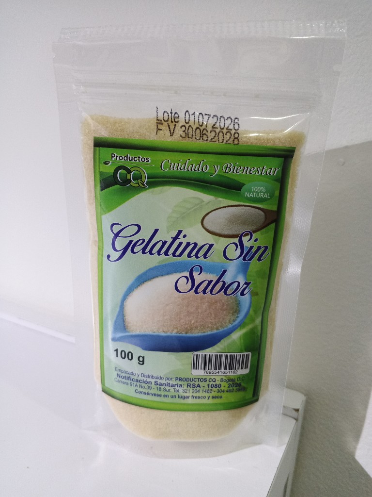 Gelatina sin sabor 100 g