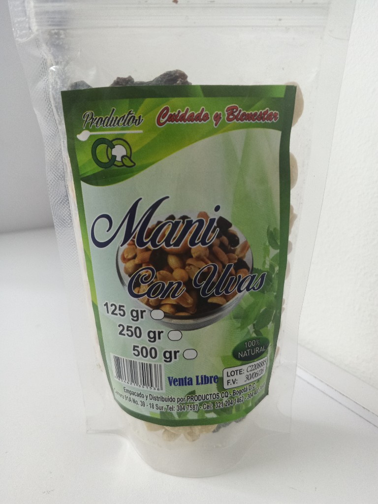 Maní con uvas x 125gr