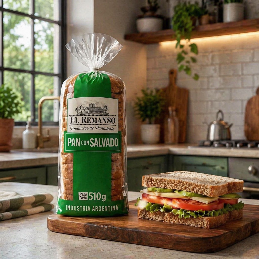 El Remanso Pan con Salvado 510g