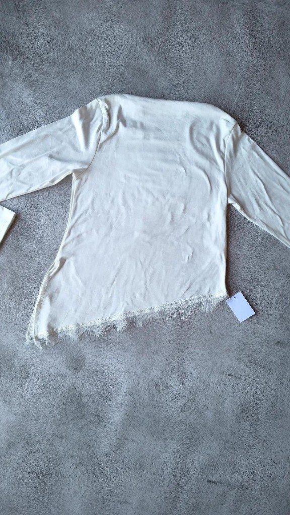 Top blanco manga larga