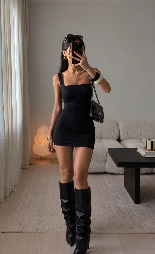 Vestido breten ancho frunce y tajo