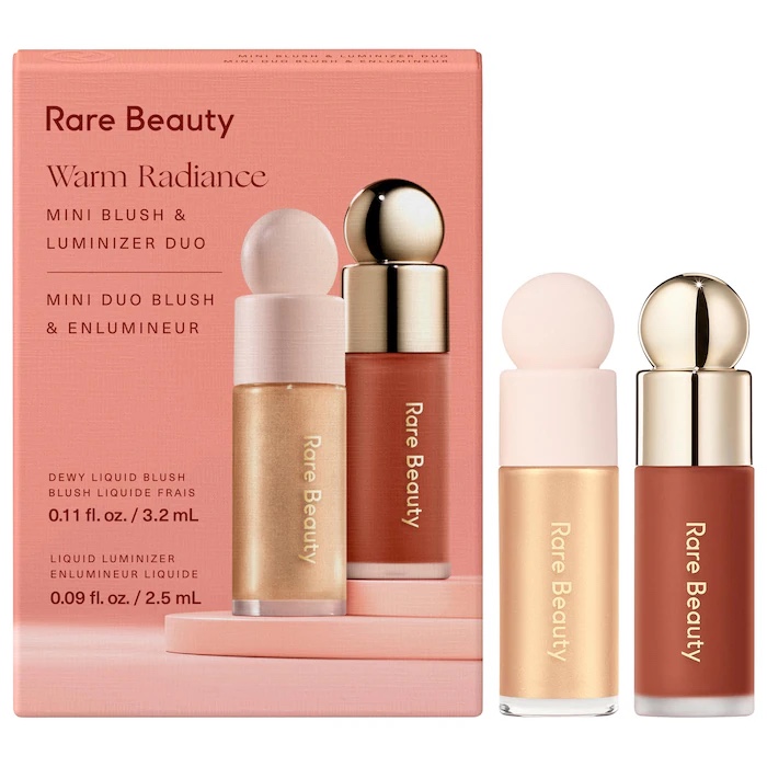 Rare Beauty, Mini Warm Radiance Blush & Luminizer Duo​ Makeup Gift Set