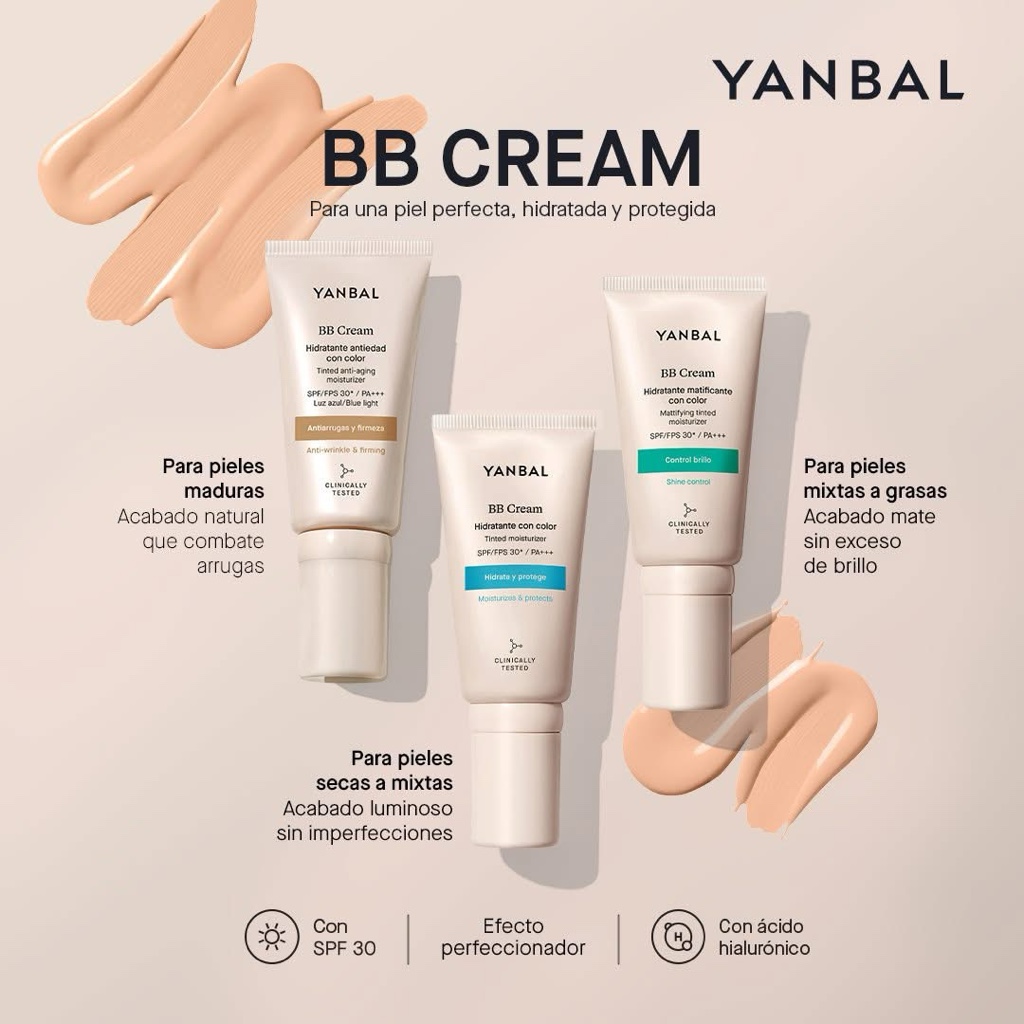 Bb crean Hidratante con color (control brillo)