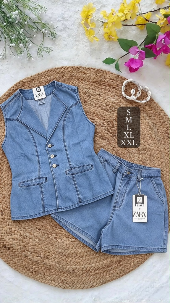 ZARA conjunto denim