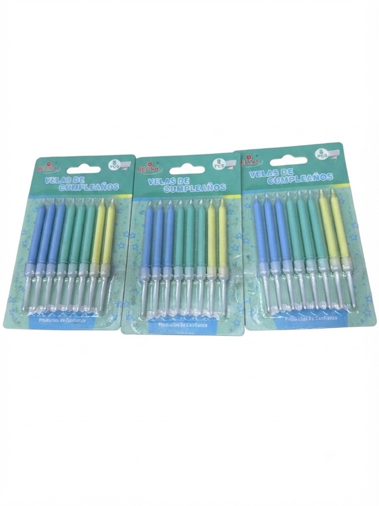 Velas Color Pastel Pequeñas 8und