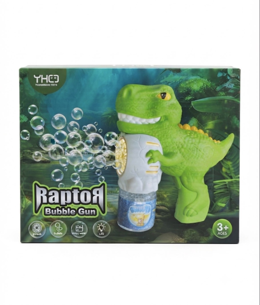 Pistola Burbujas Dinosaurio