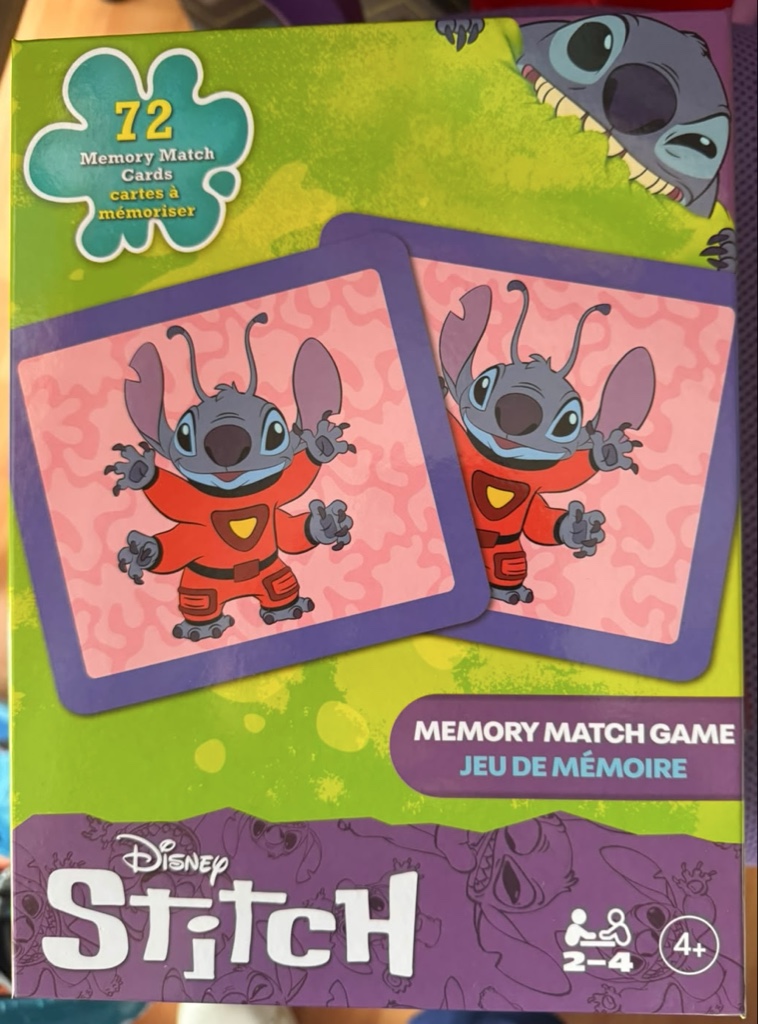 Stitch juego memoria 72 cartas
