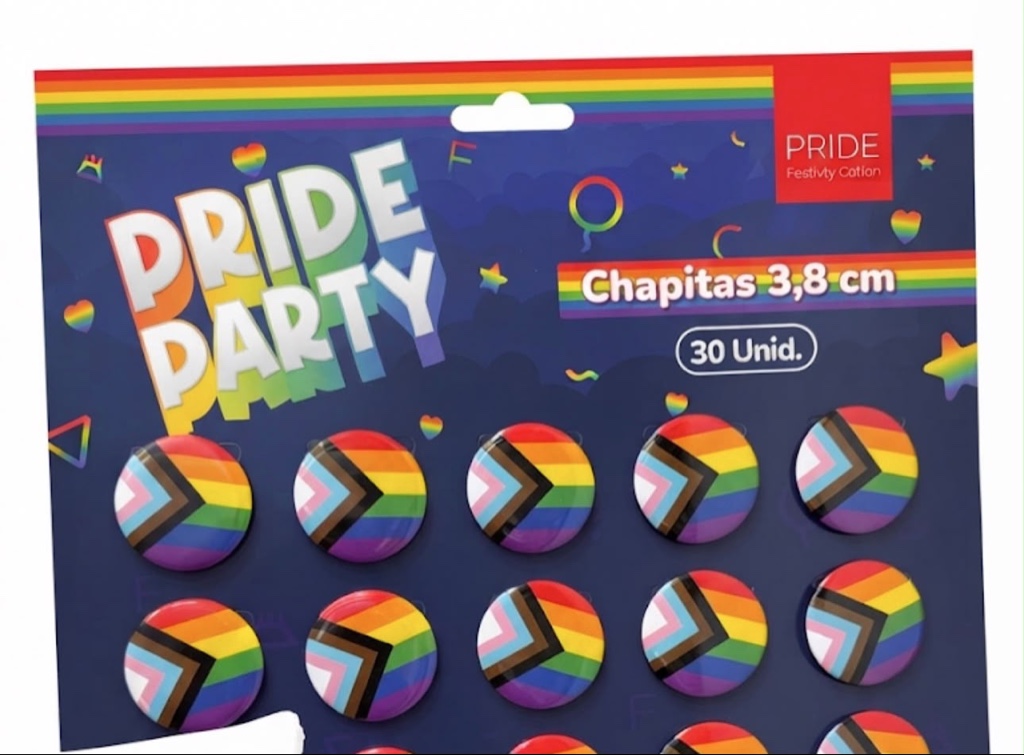 Pride Party chapitas 3,8 cm