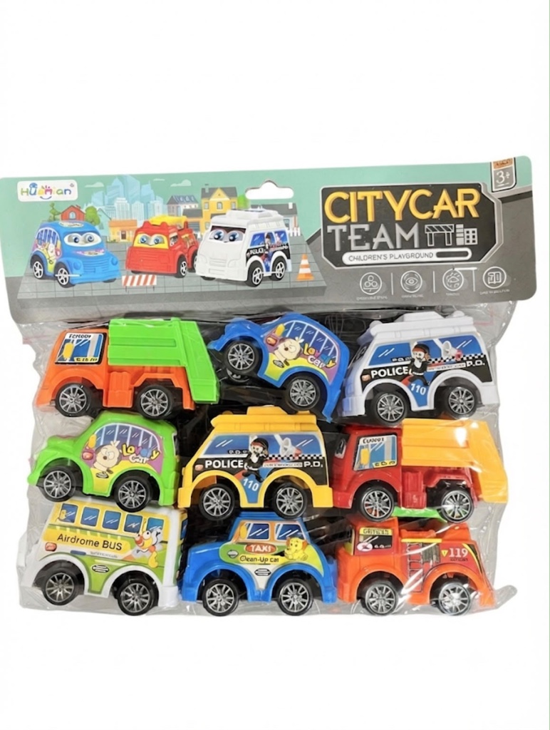 Autos Citycar Team set 8 autos