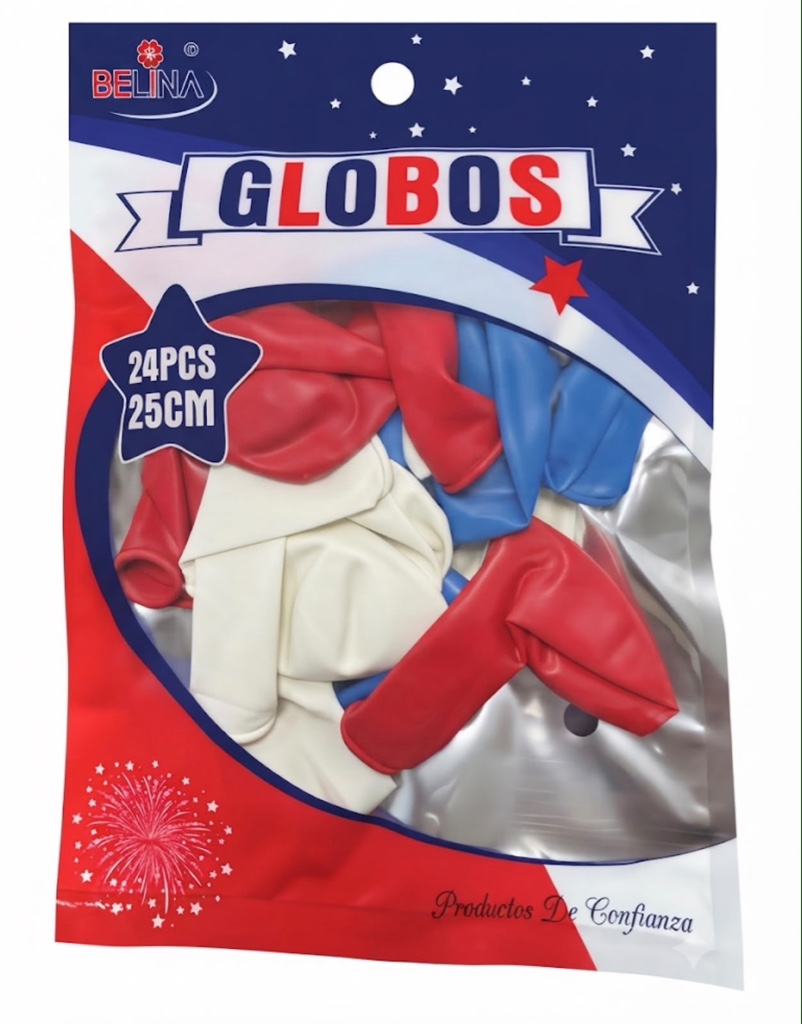 Globos Fiestas Patrias 25cm 24und