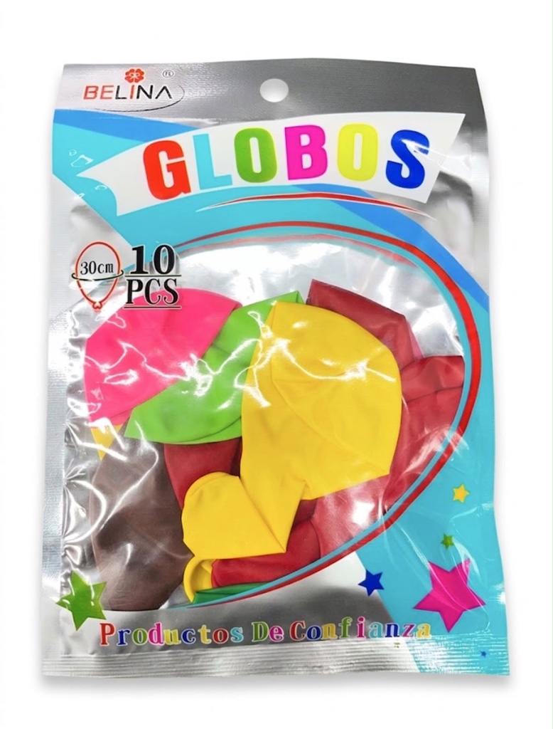 Globos Colores 30cm 10und y 12und