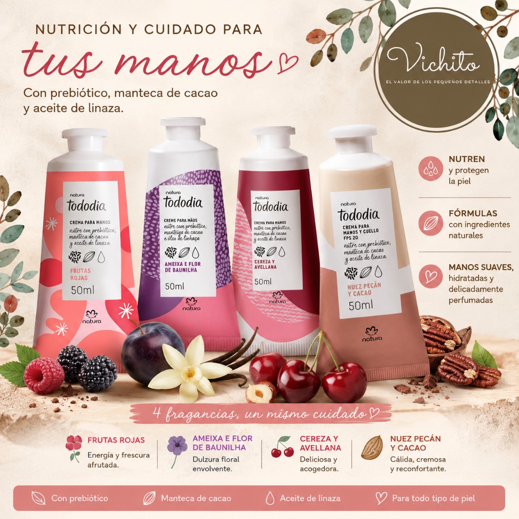 Natura Tododia crema manos frutas rojas 50ml