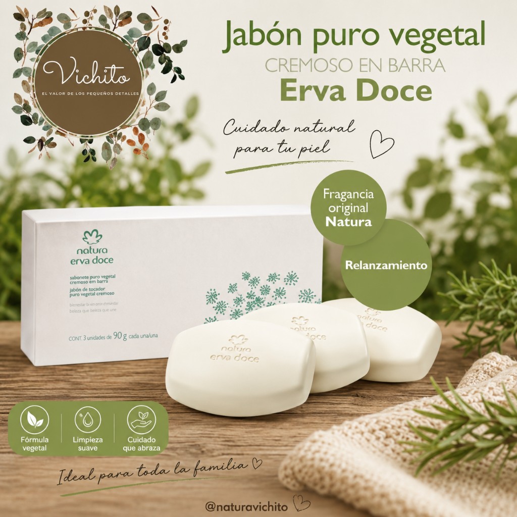 CAJA JABONES ERVA DOCE 3 UNIDADES
