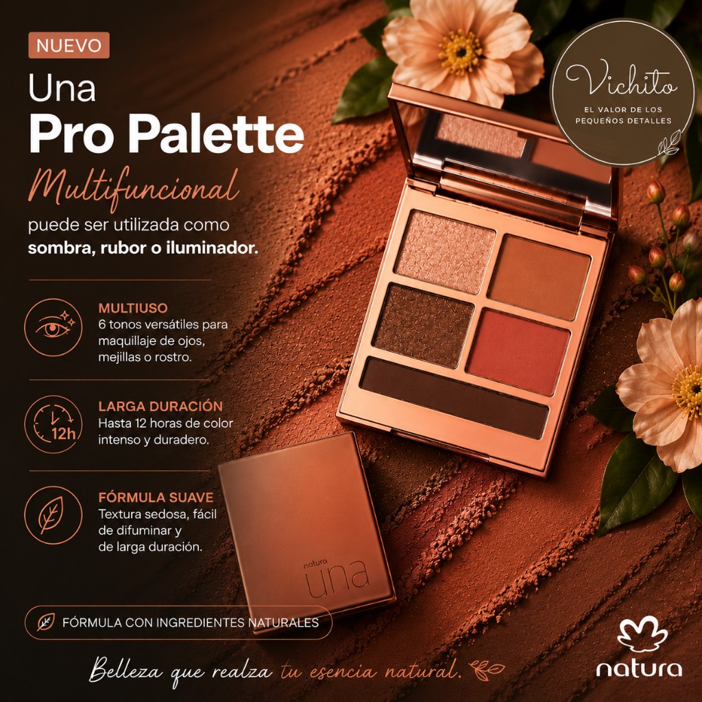 PALETA SOMBRAS PRO MULTIFUNCIONAL NATURA UNA