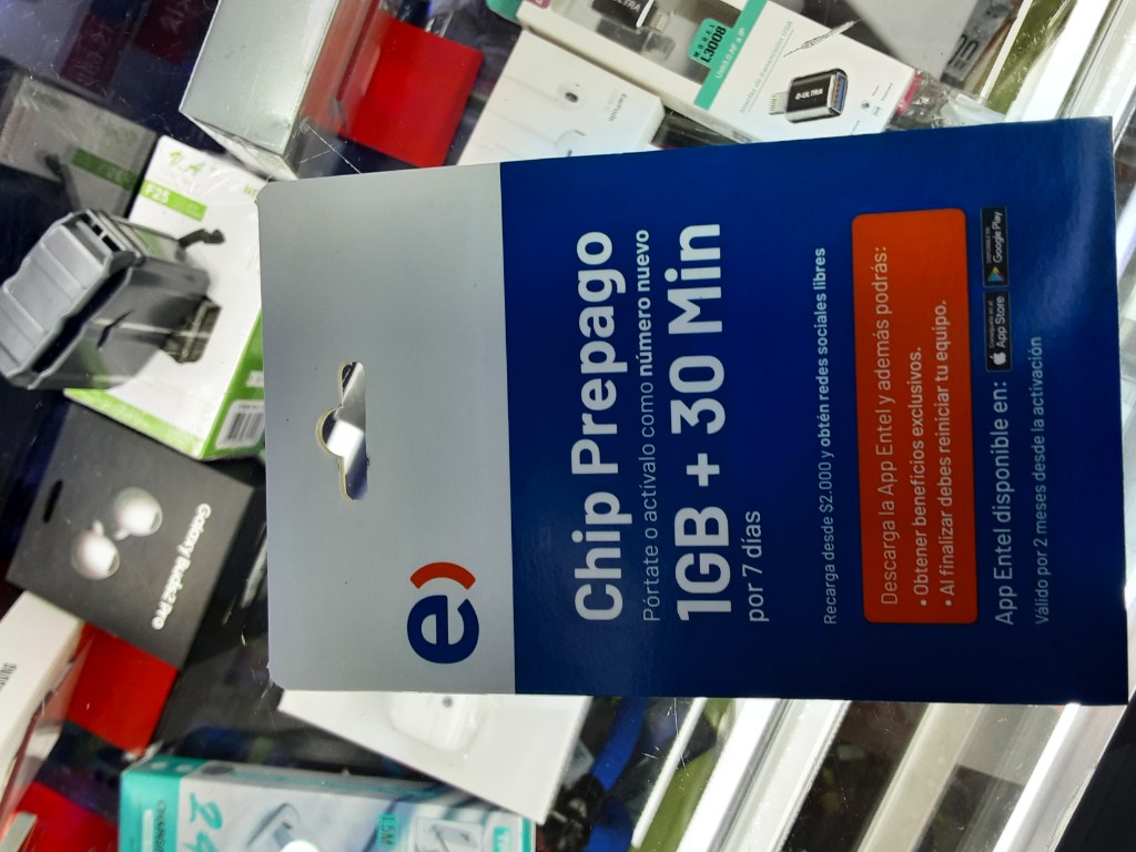 Entel Chip Prepago 1GB + 30 Min