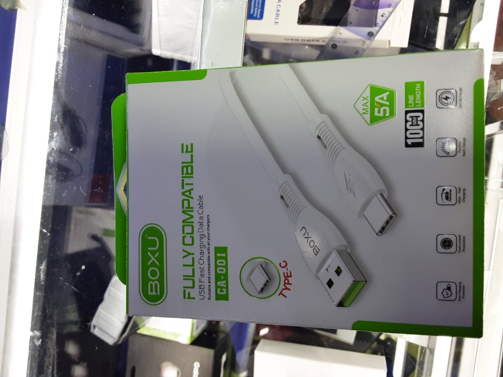 BOXU cable USB-C blanco