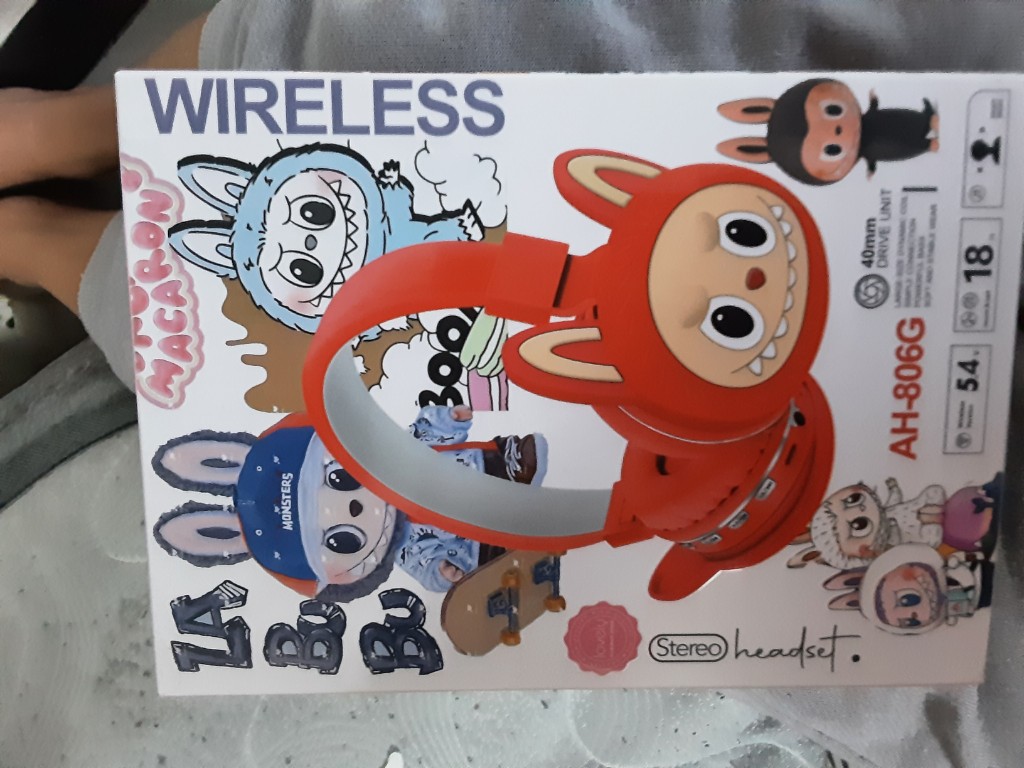 Audifonos headset wireless rojo La Boo Boo