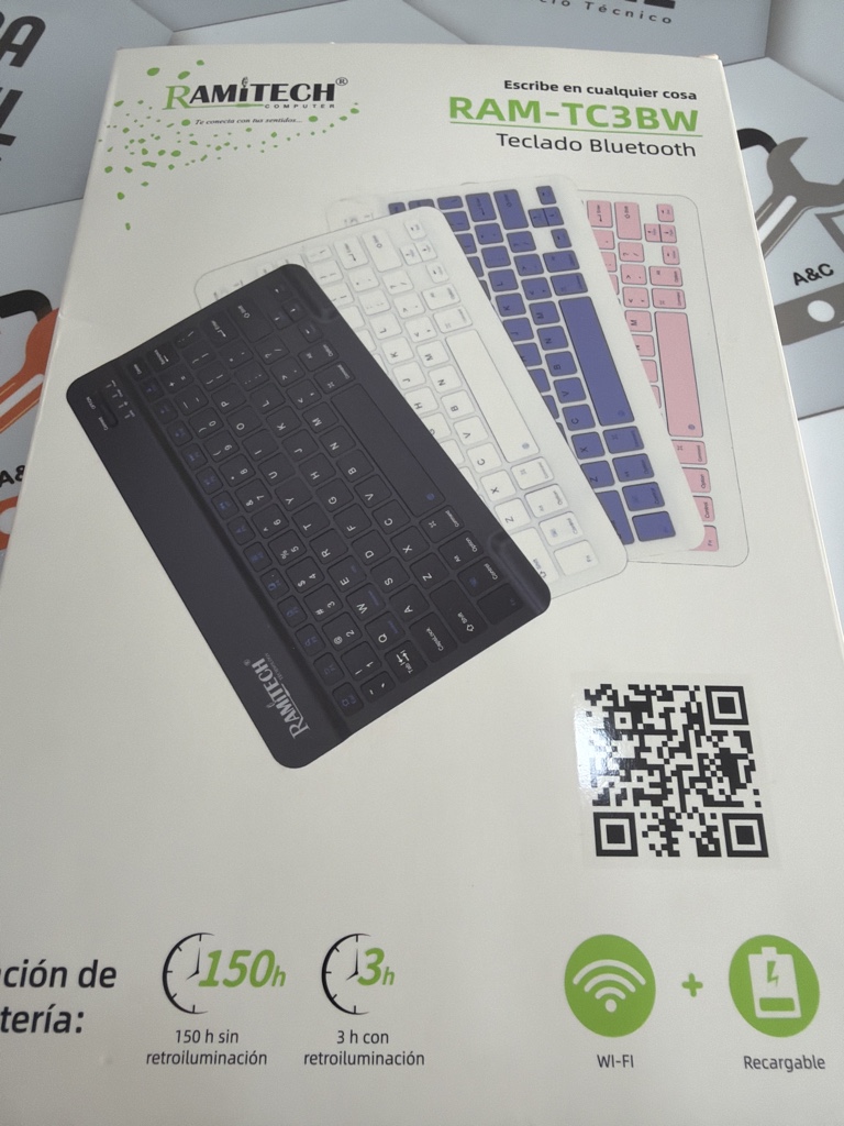 RAMITECH teclado bluetooth negro