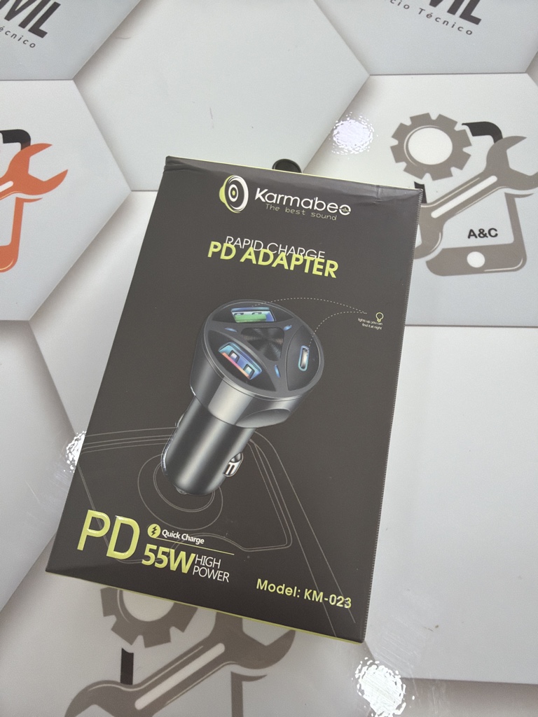 Karmabeo cargador carro PD 55W negro