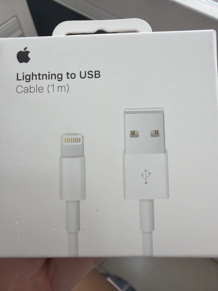 Cable iPhone Lightning a USB blanco 1m