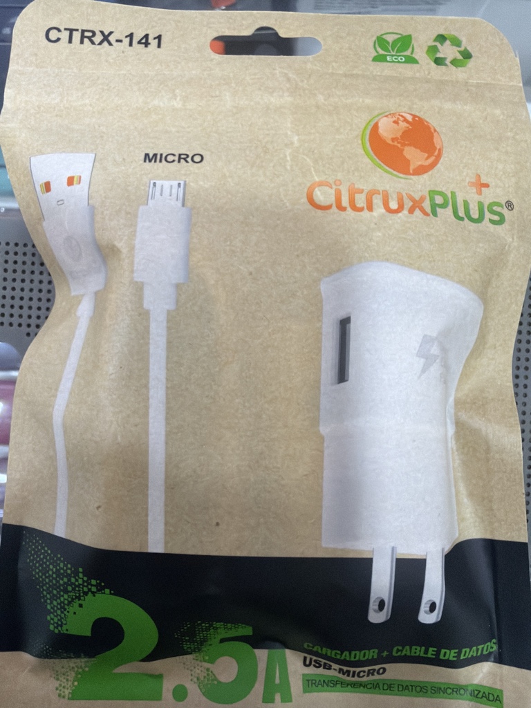Cargador v8 2.5A citruxplus