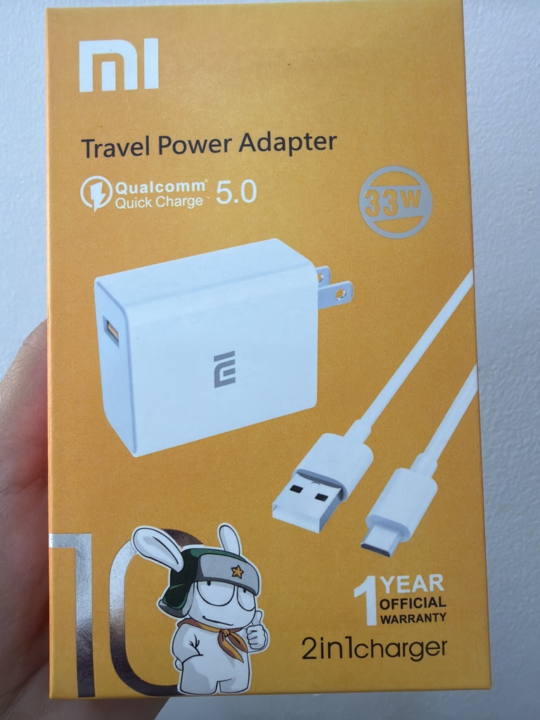 Cargador Xiaomi blanco 33W V8