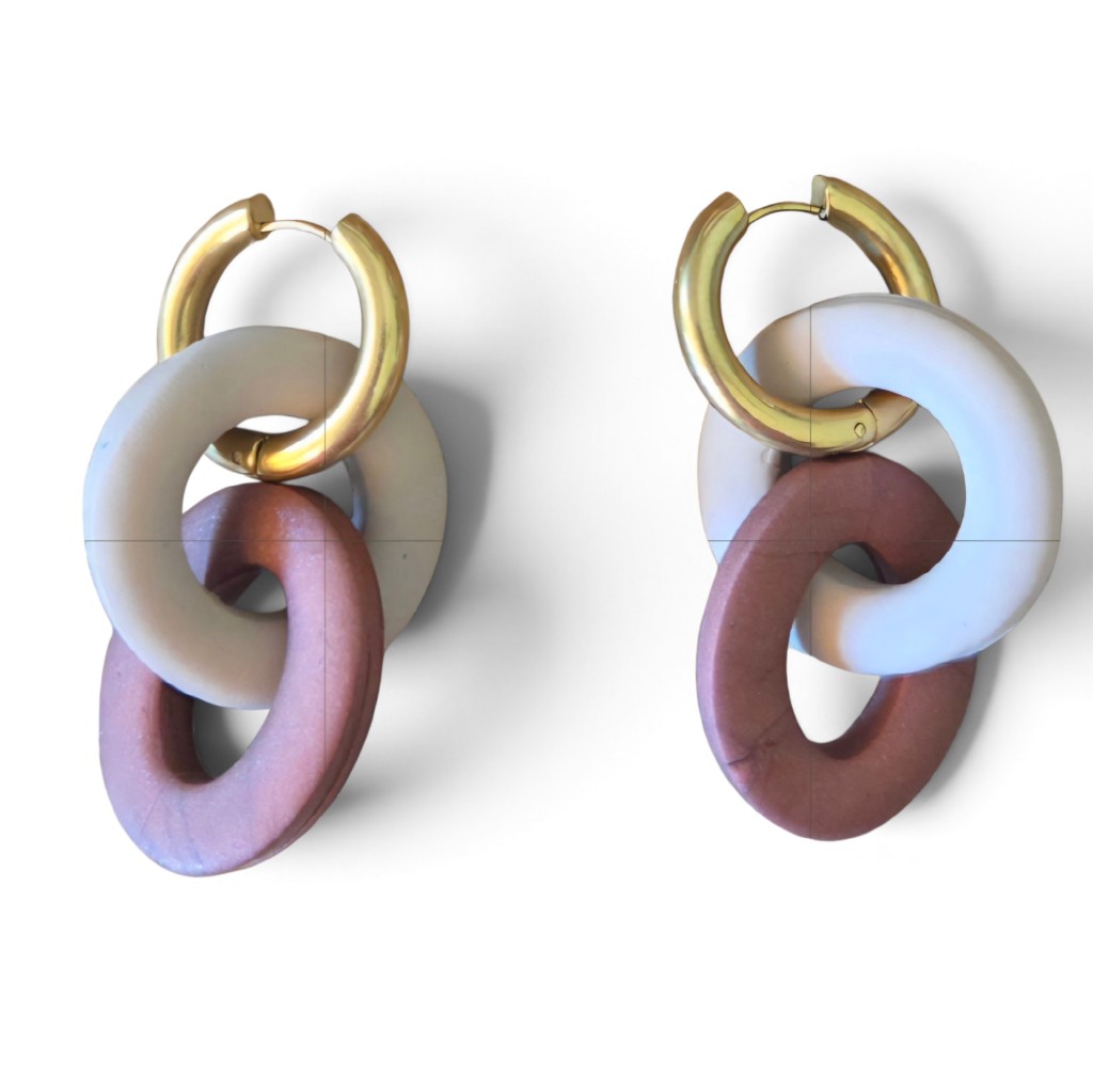 Argollas beige