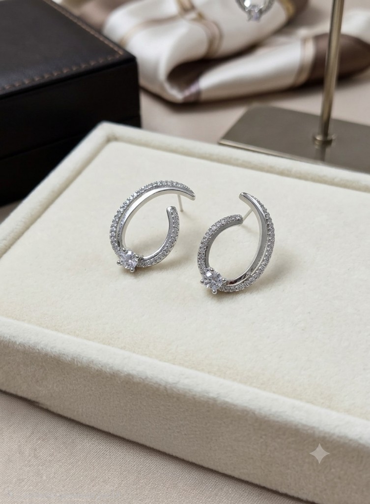 Aretes plateados y dorados bañado en oro 18k