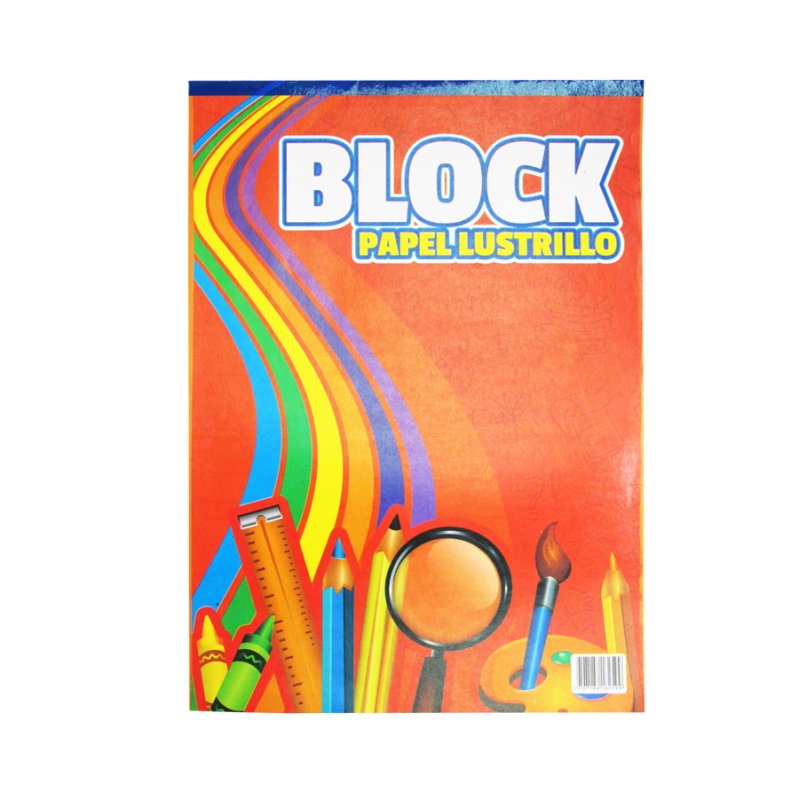 Block papel lustrillo