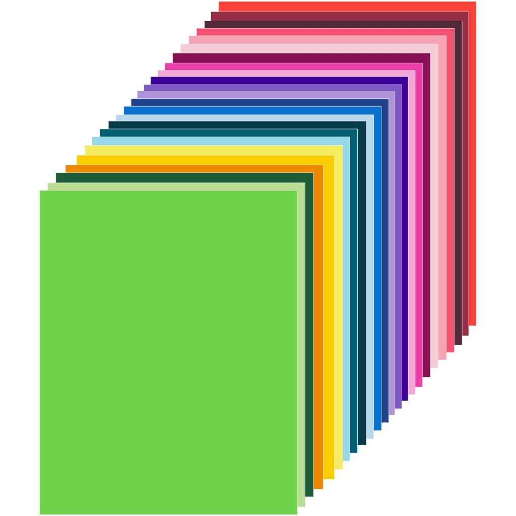 Hojas de cartulinas de colores
