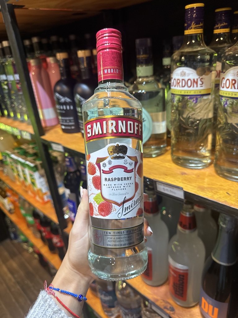 Smirnoff raspberry, frutos rojos