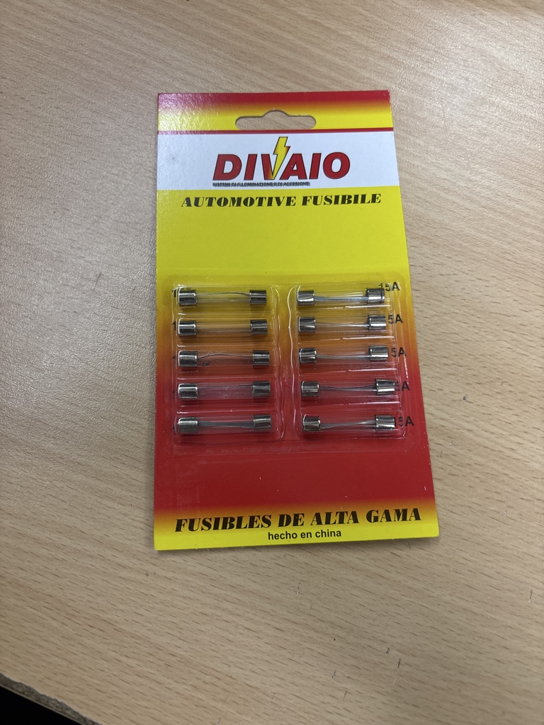 blister x10 fusible vidrio 32mm 15 amp