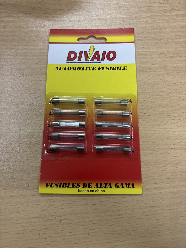 blister x10 fusible vidrio 32mm 25 amp