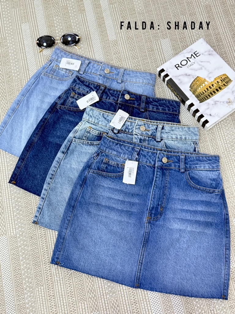 Shaday falda jeans azul