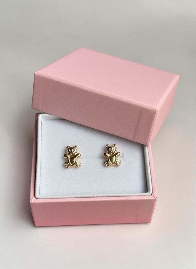 Aretes osito dorados