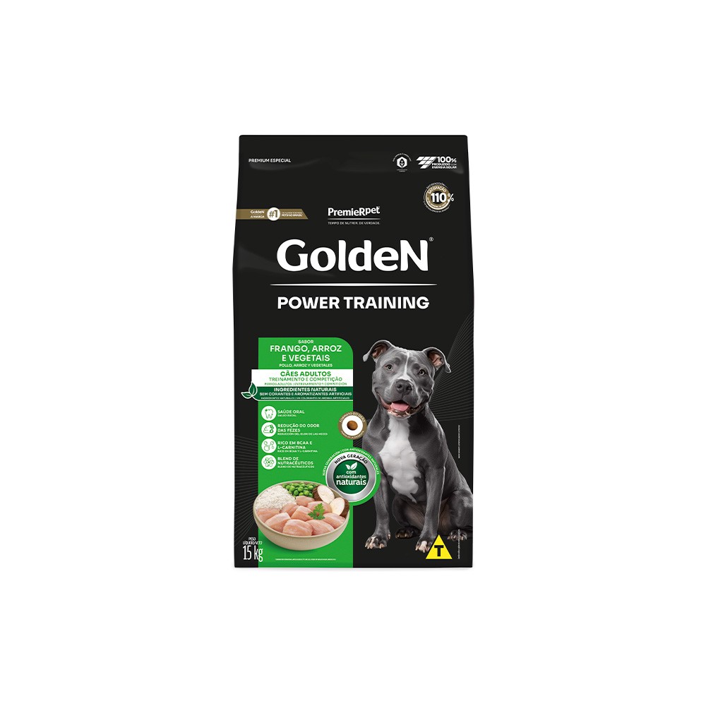 Golden Cães Adultos Power Training 15kg