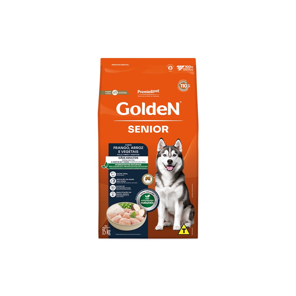 Golden Cães Sênior R.G Frango 15kg