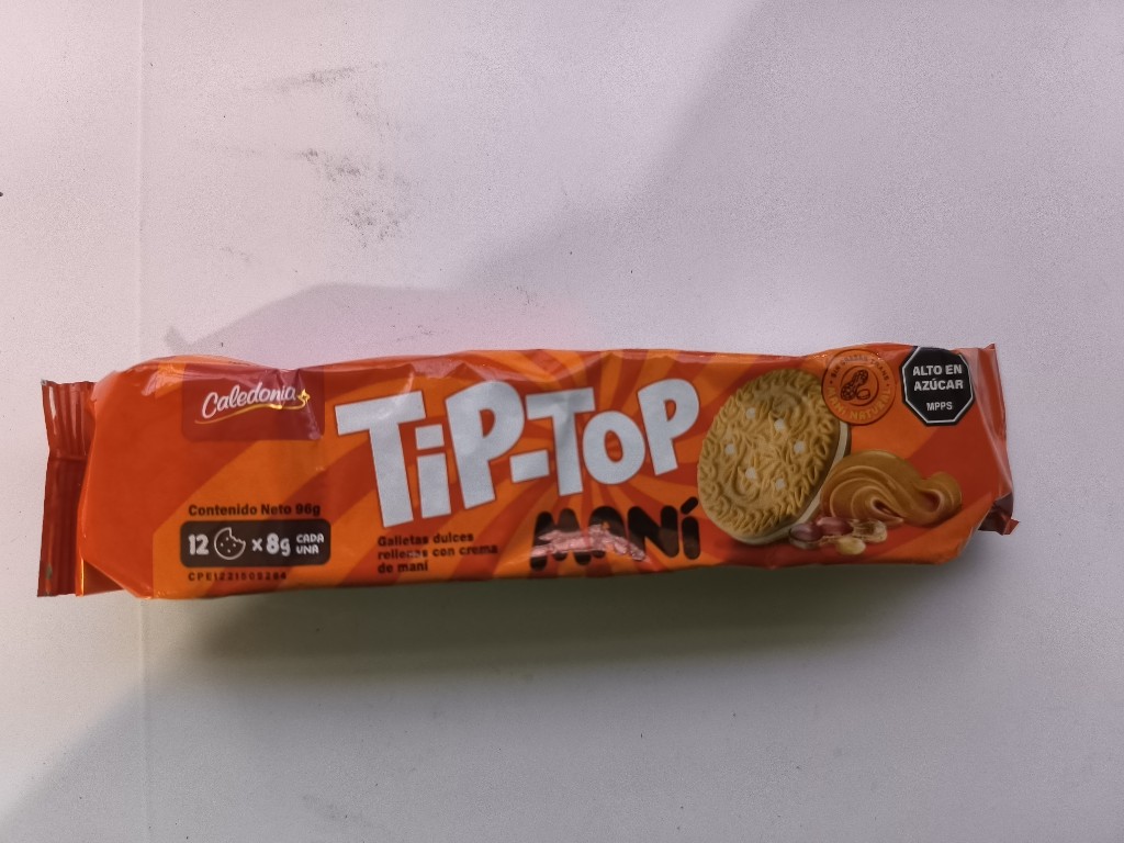 Galletas Tip-Top Maní grande 8gx8und