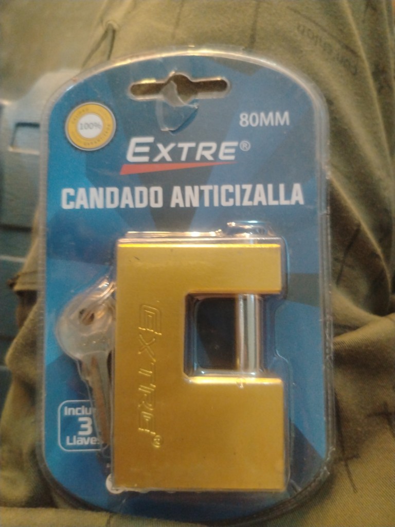 Candado anticizalla 80mm dorado