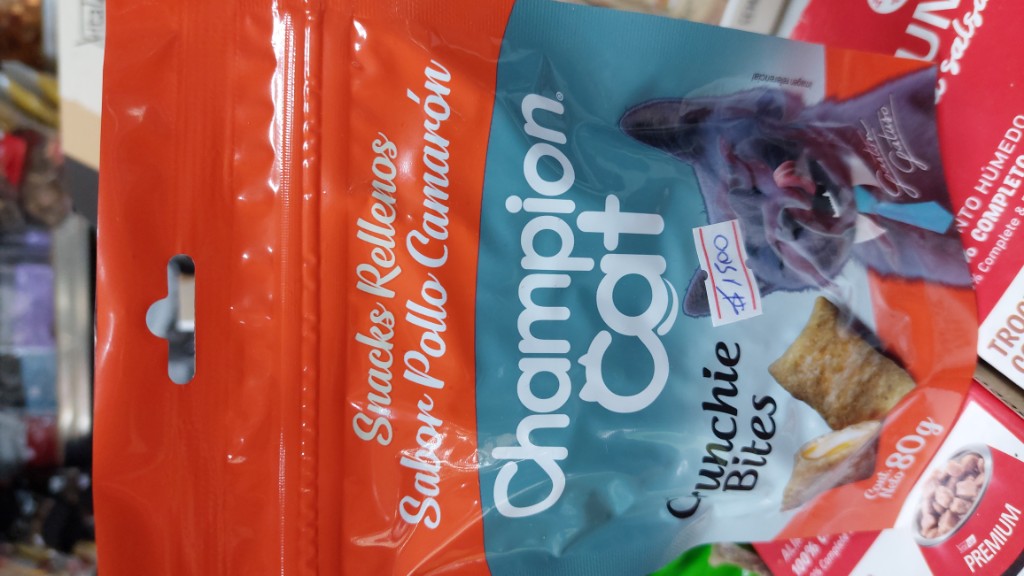 Champion Cat Crunchie Bites pollo camarón
