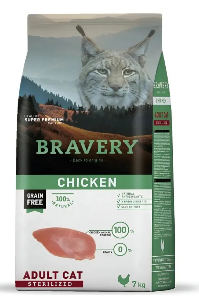 Bravery gato pollo 2 kilos