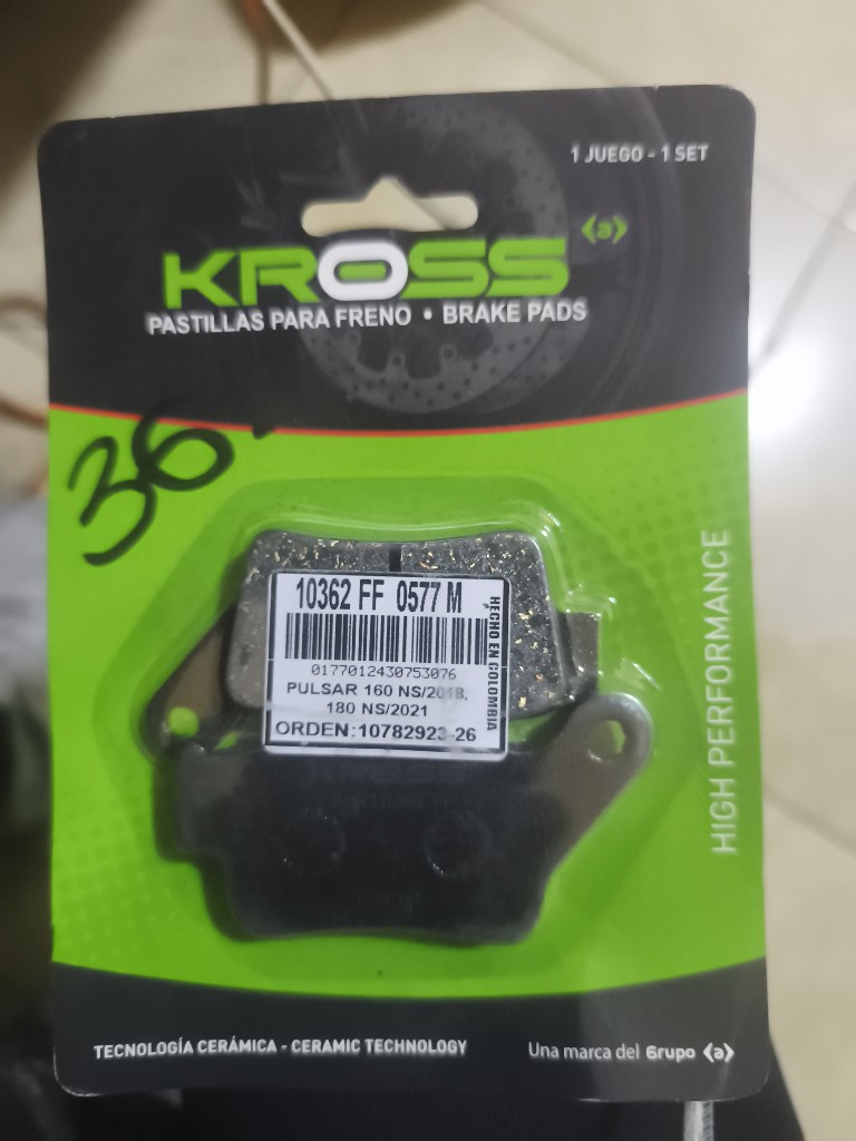 Pastilla 362 Kross  freno