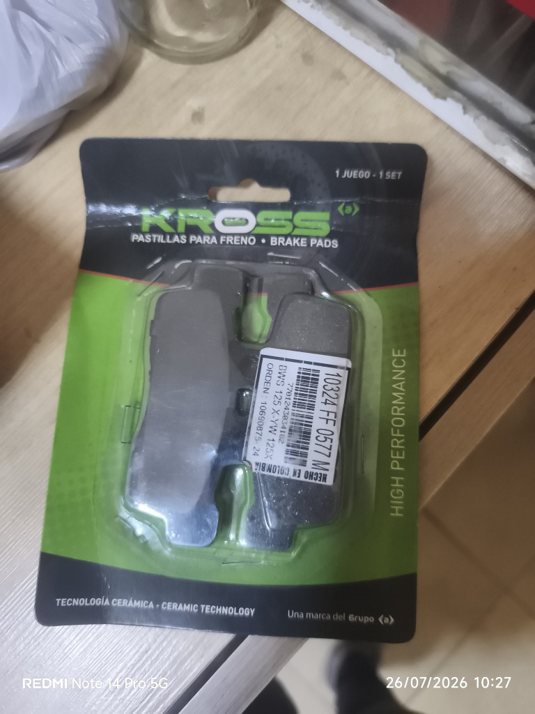pastilla 324 Kross de freno