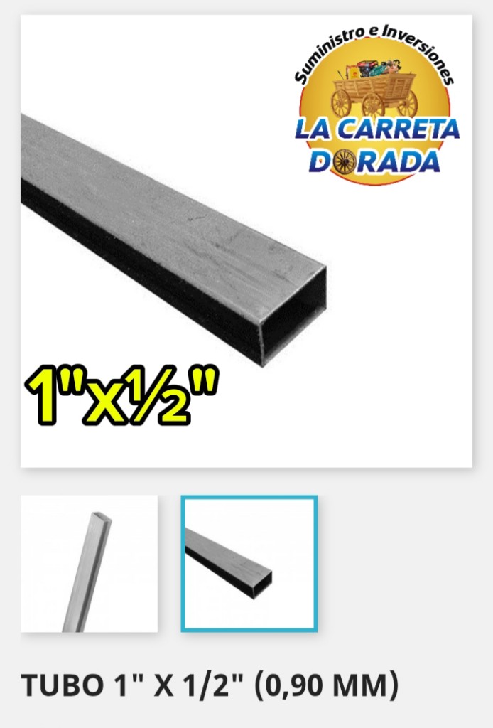 1810 Tubo Hierro 1x1/2 Rectangular