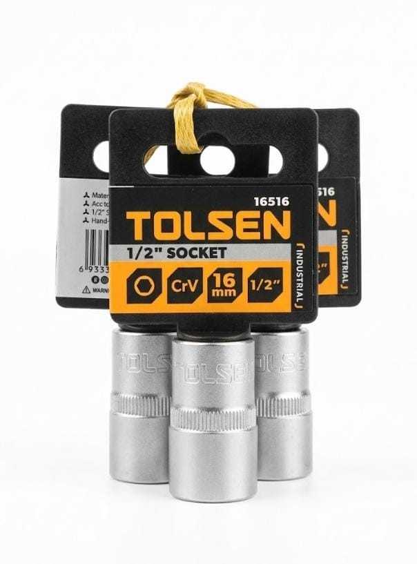 Dado corto de 1/2" 16mm TOLSEN