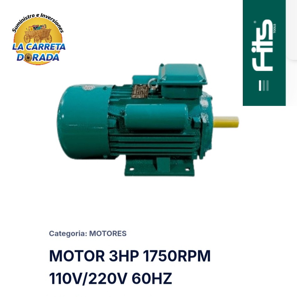 1201 Motor Fits 3HP 1750 rpm