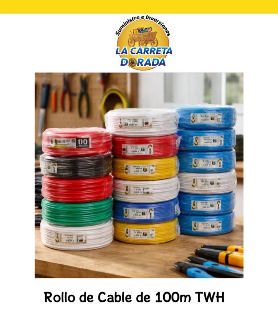 2100 Rollo Cable Eléctrico 100 metros