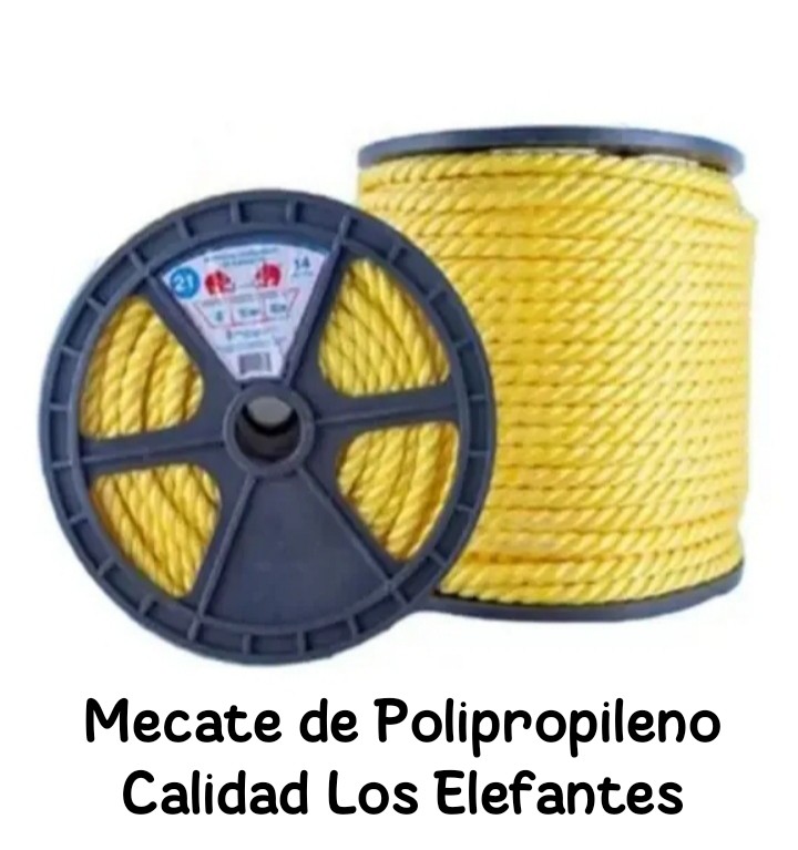 1491 Mecate por Rollo Polipropileno Amarillo