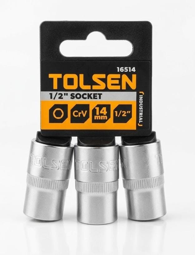 Dado corto de 1/2" 14mm TOLSEN